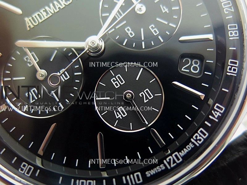 Code 11.59 Chrono 26393 SS APSF 1:1 Best Edition Black Dial On Black Leather Strap Super Clone SA4401